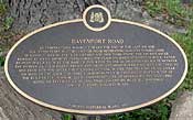 Davenport Rd. historical plaque by Tollkeeper's Cottage